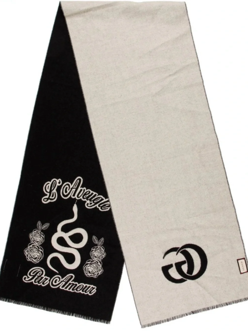 Gucci L'Aveugle Par Amour Wool Scarf